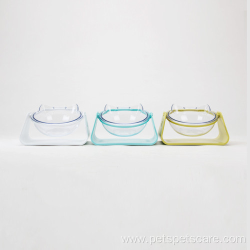 Adjustable oblique mouth food bowl cat food bowl